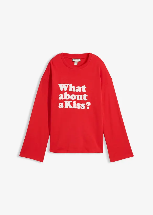 Triko s dlouh&yacute;m ruk&aacute;vem, z těžk&eacute; bavlny, bonprix