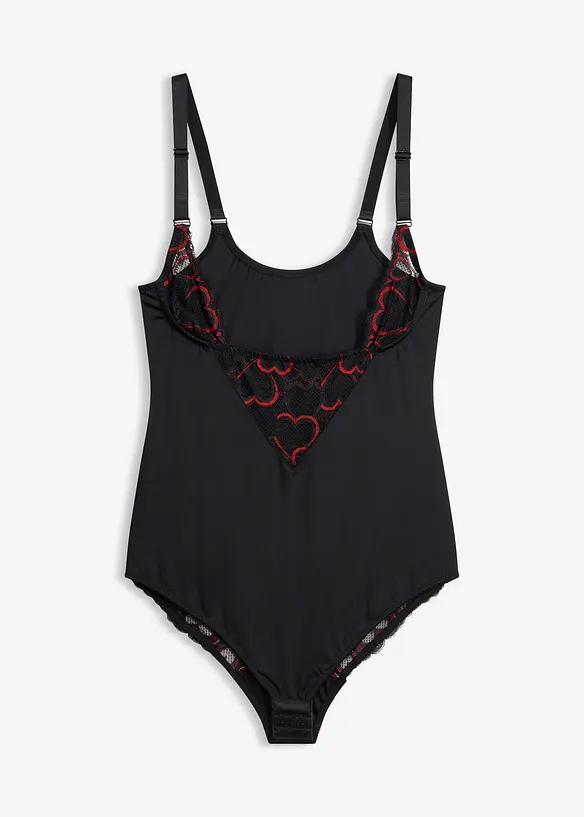 Stahovac&iacute; body s krajkou, lehk&yacute; tvaruj&iacute;c&iacute; efekt, bonprix