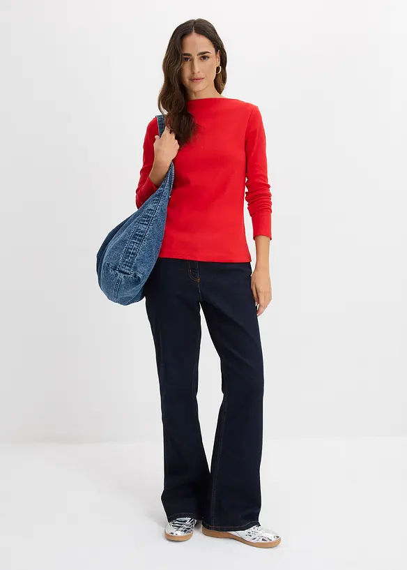 Přil&eacute;hav&eacute; žebrovan&eacute; triko, bonprix