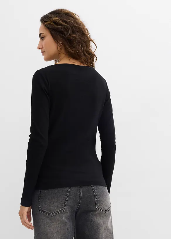 Přil&eacute;hav&eacute; žebrovan&eacute; triko, bonprix