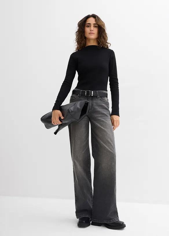 Přil&eacute;hav&eacute; žebrovan&eacute; triko, bonprix