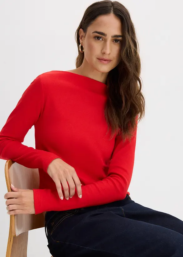 Přil&eacute;hav&eacute; žebrovan&eacute; triko, bonprix