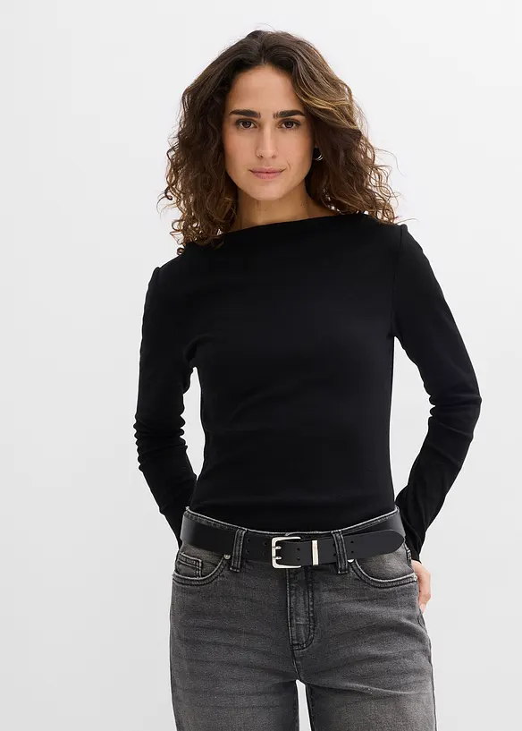 Přil&eacute;hav&eacute; žebrovan&eacute; triko, bonprix