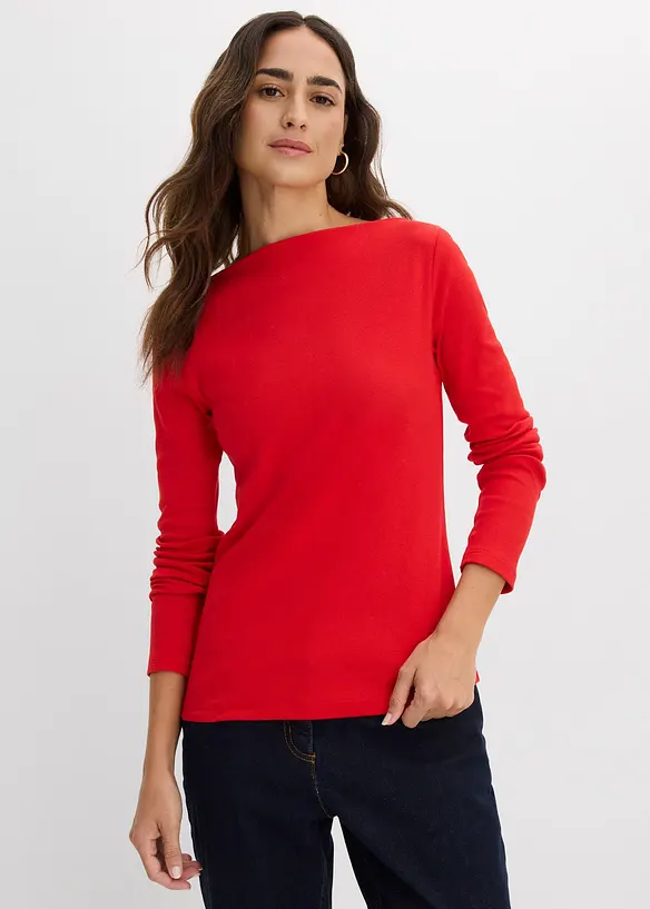 Přil&eacute;hav&eacute; žebrovan&eacute; triko, bonprix