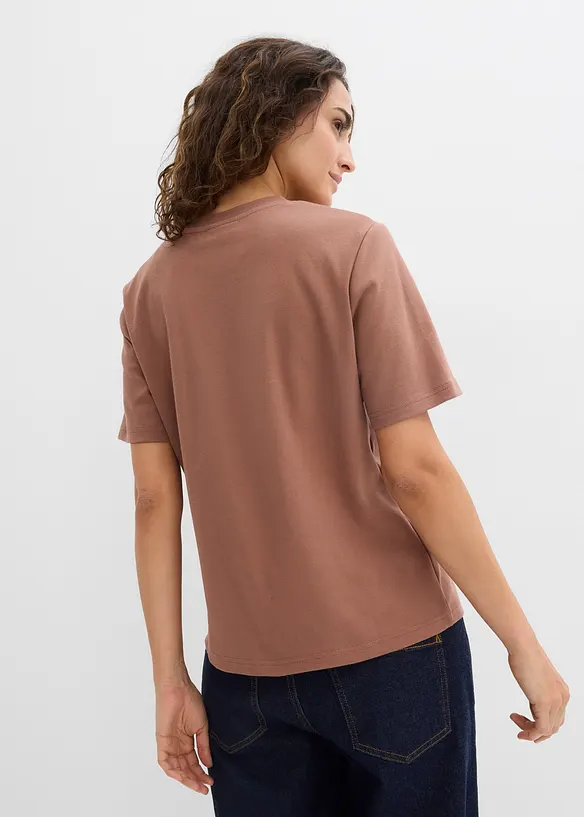 Triko z těžk&eacute;ho žerzeje z čist&eacute; organick&eacute; bavlny (2 ks v balen&iacute;), bonprix