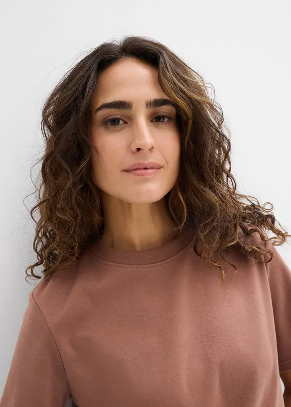 Triko z těžk&eacute;ho žerzeje z čist&eacute; organick&eacute; bavlny (2 ks v balen&iacute;), bonprix