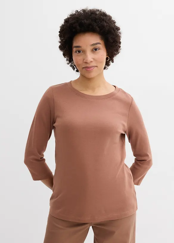 Tričko z těžk&eacute;ho žerzeje s organickou bavlnou (3 ks v balen&iacute;), bonprix