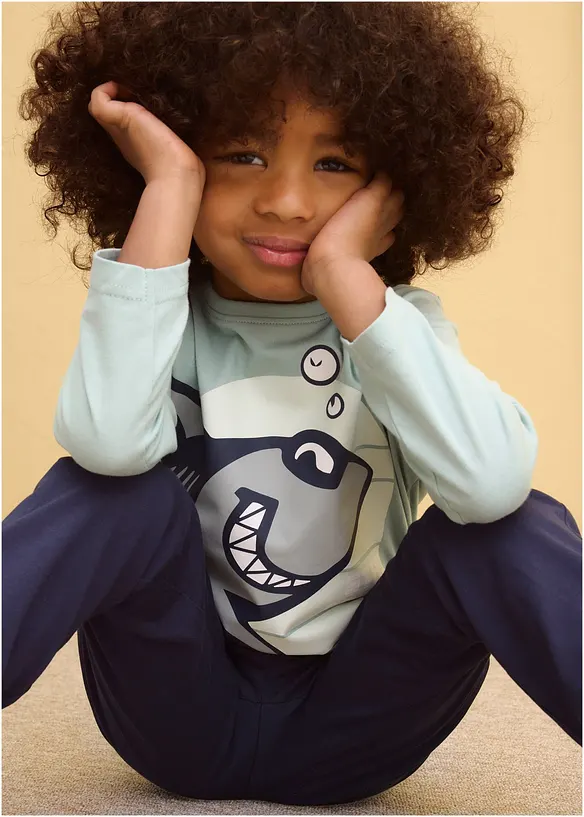 Triko s dlouh&yacute;m ruk&aacute;vem, z čist&eacute; organick&eacute; bavlny (2 ks v balen&iacute;), bonprix