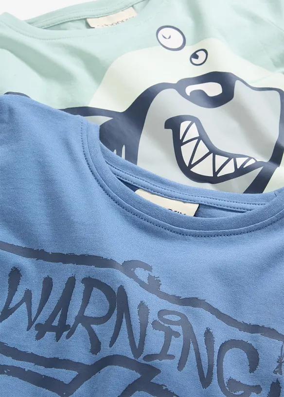 Triko s dlouh&yacute;m ruk&aacute;vem, z čist&eacute; organick&eacute; bavlny (2 ks v balen&iacute;), bonprix