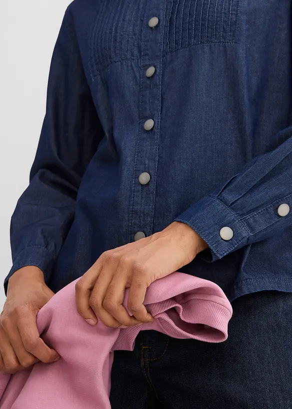 Dž&iacute;nov&aacute; halenka, oversized, z organick&eacute; bavlny, bonprix