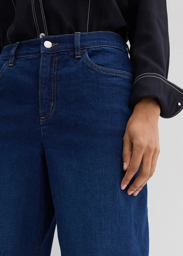 Dž&iacute;ny Barrel, Mid Waist, organick&aacute; bavlna, bonprix