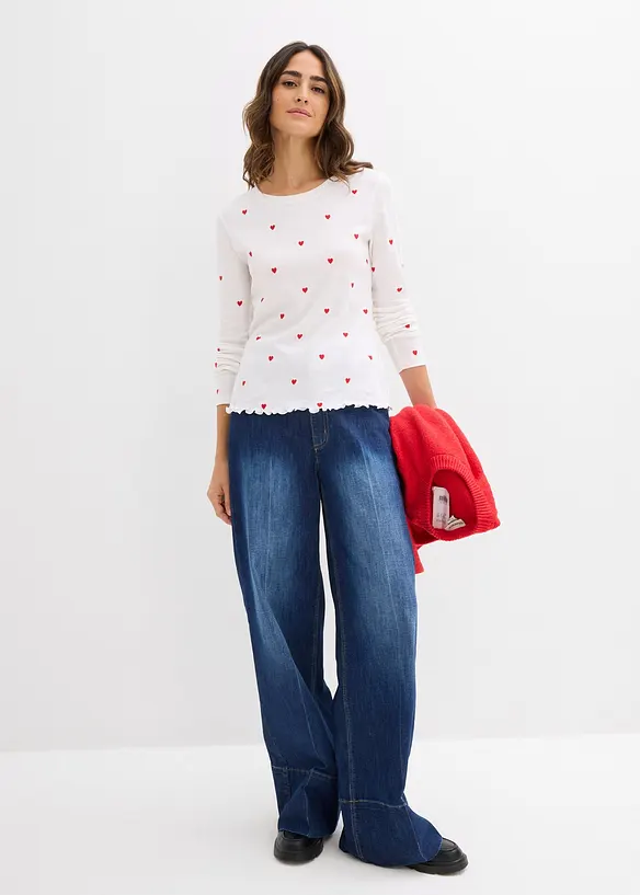 Tričko s dlouh&yacute;m ruk&aacute;vem, bonprix