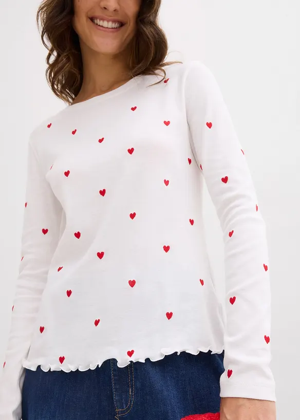 Tričko s dlouh&yacute;m ruk&aacute;vem, bonprix