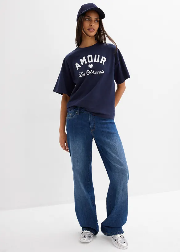 Tričko z elastick&eacute; směsi s organickou bavlnou, bonprix