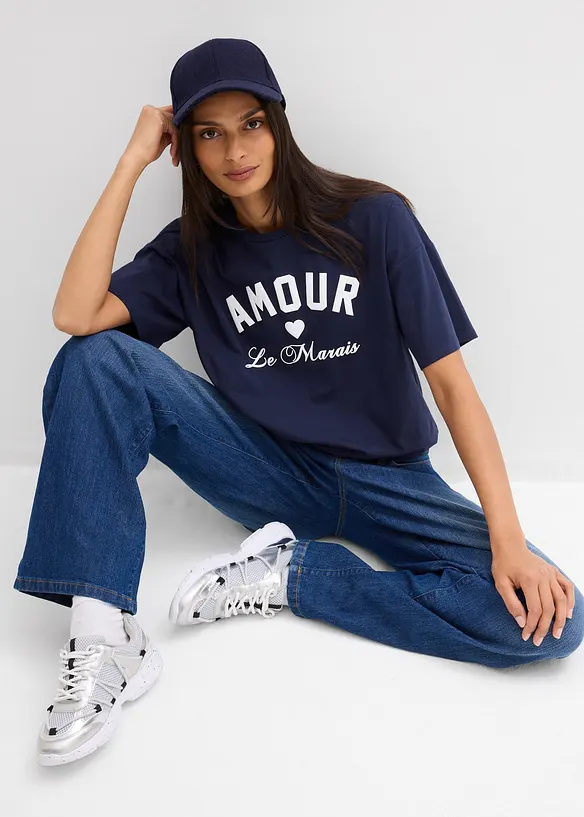 Tričko z elastick&eacute; směsi s organickou bavlnou, bonprix