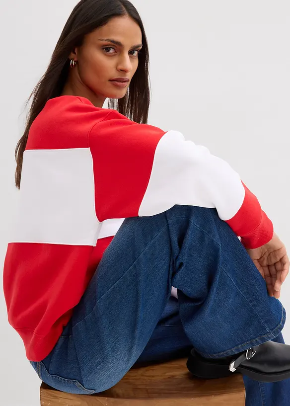 Oversize mikina z měkk&eacute; bavlněn&eacute; směsi, bonprix