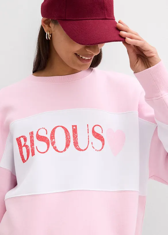 Oversize mikina z měkk&eacute; bavlněn&eacute; směsi, bonprix