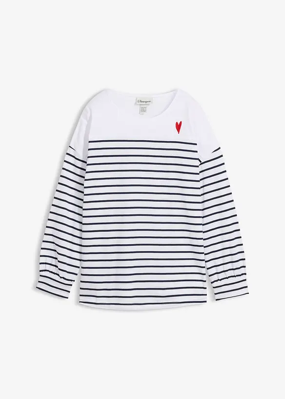 Tričko s dlouh&yacute;m ruk&aacute;vem, z čist&eacute; organick&eacute; bavlny, bonprix