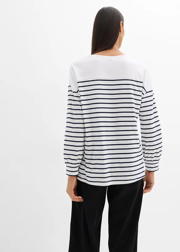 Tričko s dlouh&yacute;m ruk&aacute;vem, z čist&eacute; organick&eacute; bavlny, bonprix