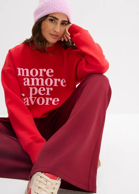 Oversize mikina z bavlněn&eacute; směsi, bonprix