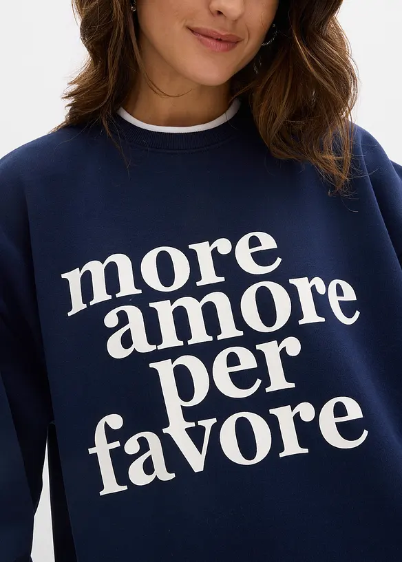 Oversize mikina z bavlněn&eacute; směsi, bonprix