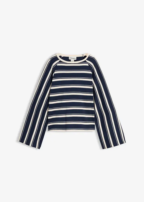 Tričko s dlouh&yacute;m ruk&aacute;vem z těžk&eacute;ho žerzeje, bonprix