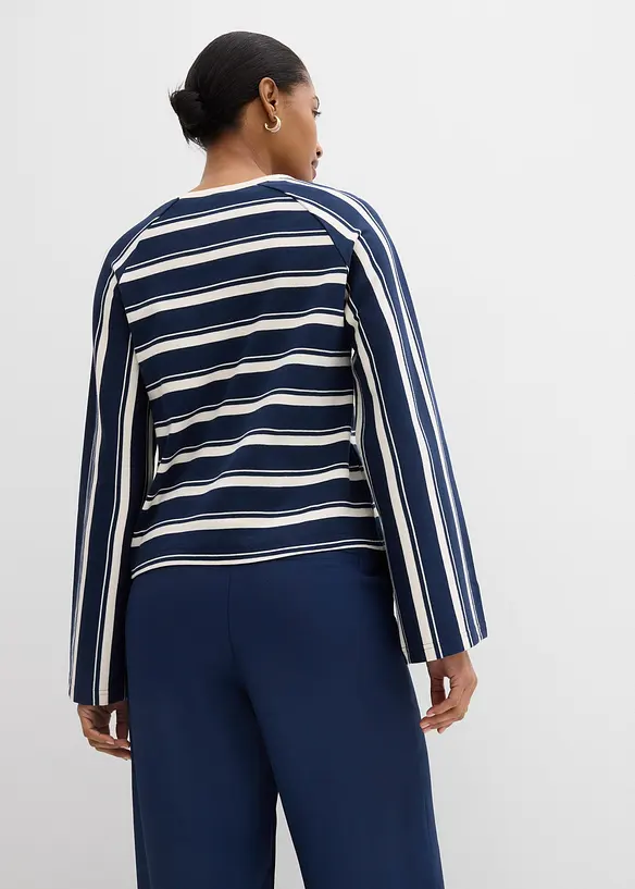 Tričko s dlouh&yacute;m ruk&aacute;vem z těžk&eacute;ho žerzeje, bonprix