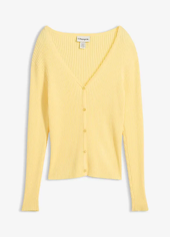 Kardigan z jemn&eacute; pleteniny s visk&oacute;zou, bonprix