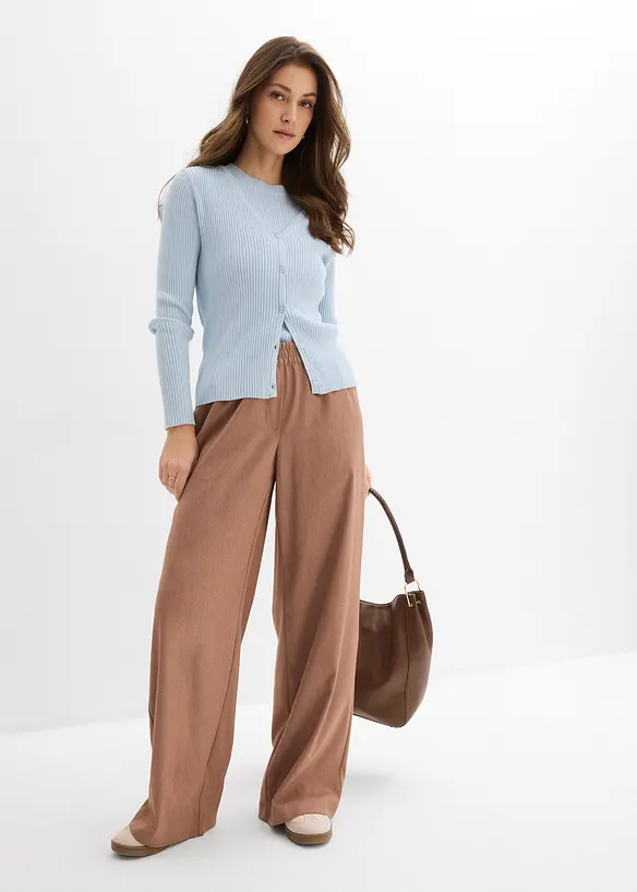 Kardigan z jemn&eacute; pleteniny s visk&oacute;zou, bonprix