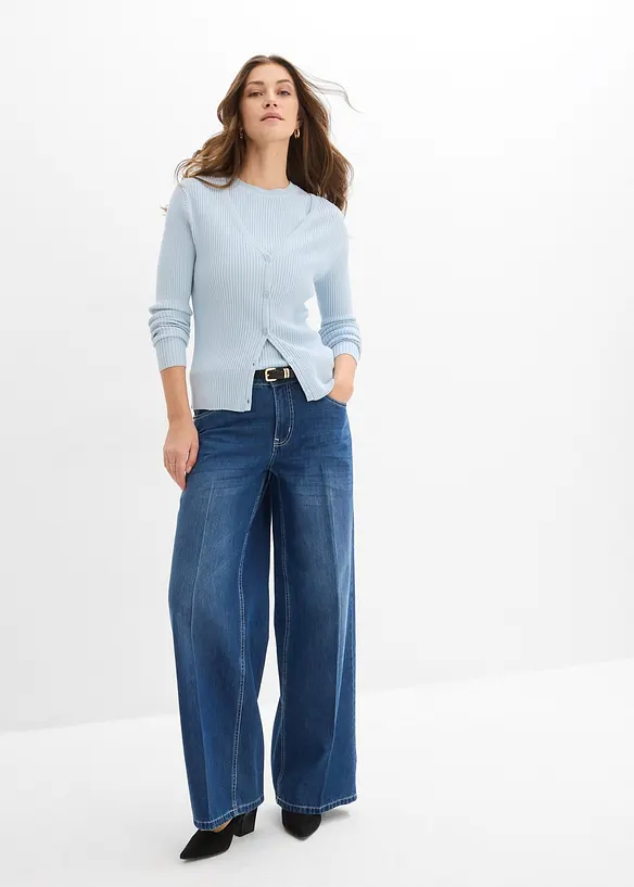 Pleten&yacute; top s visk&oacute;zou, bonprix