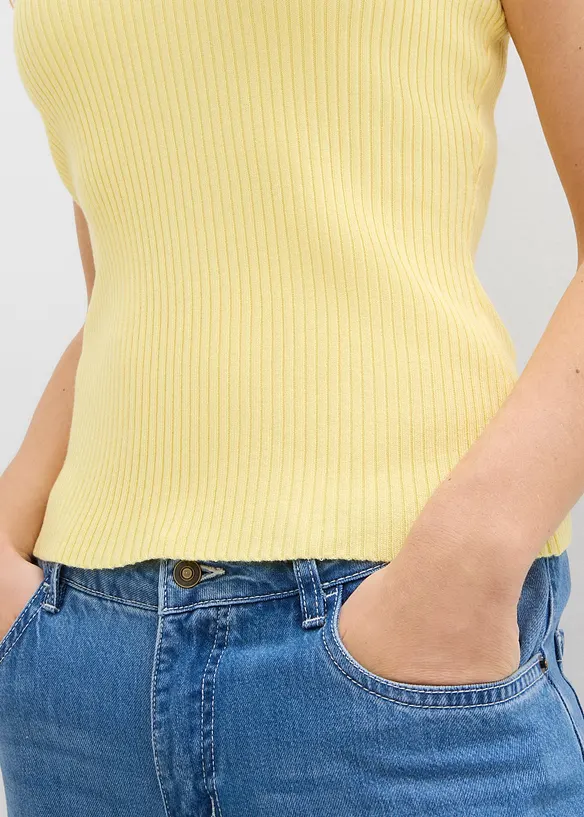 Pleten&yacute; top s visk&oacute;zou, bonprix