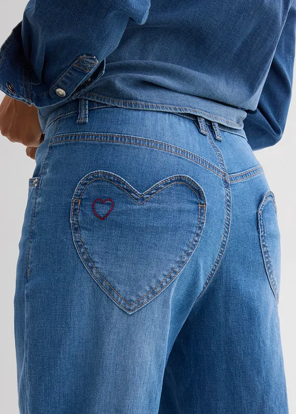 Dž&iacute;ny Barrel, High Waist, bonprix