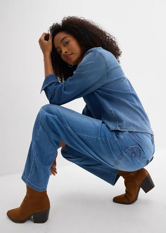 Dž&iacute;ny Barrel, High Waist, bonprix