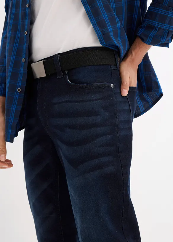 Strečov&eacute; dž&iacute;ny Regular Fit s p&aacute;skem, Straight, bonprix