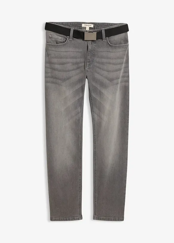 Strečov&eacute; dž&iacute;ny Regular Fit s p&aacute;skem, Straight, bonprix