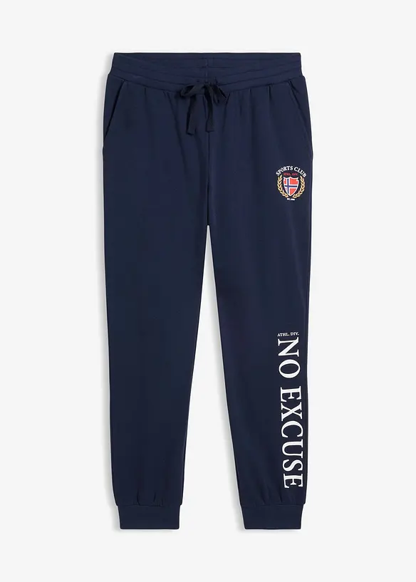 Joggingov&eacute; kalhoty z čist&eacute; bavlny, bonprix