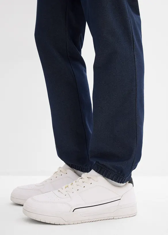 Joggingov&eacute; kalhoty se vzhledem denimu, bonprix