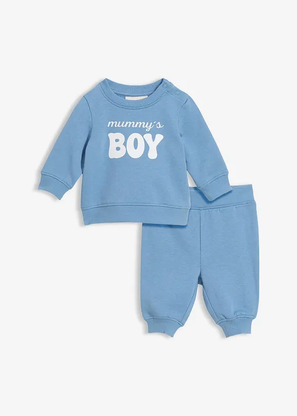 Souprava mikiny a kalhot z čist&eacute; organick&eacute; bavlny (2d&iacute;ln&aacute; souprava), bonprix