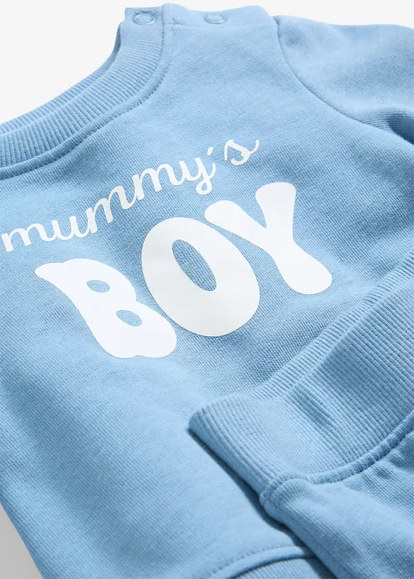 Souprava mikiny a kalhot z čist&eacute; organick&eacute; bavlny (2d&iacute;ln&aacute; souprava), bonprix