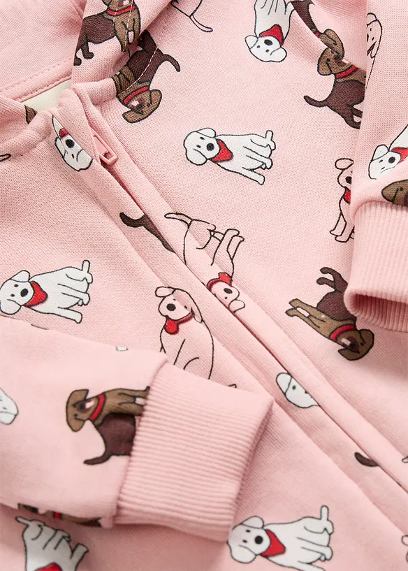 Mikinov&yacute; overal s kapuc&iacute;, z čist&eacute; organick&eacute; bavlny, bonprix