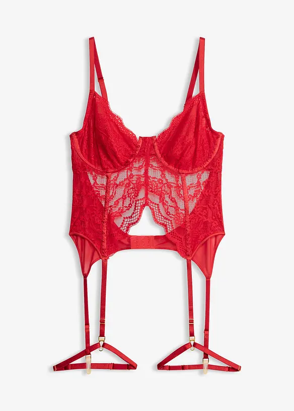 Korzet z jemn&eacute; krajky, bonprix
