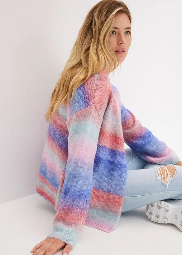 Pleten&yacute; kab&aacute;tek ze silněj&scaron;&iacute; pleteniny, z měkk&eacute; vlněn&eacute; směsi, bonprix