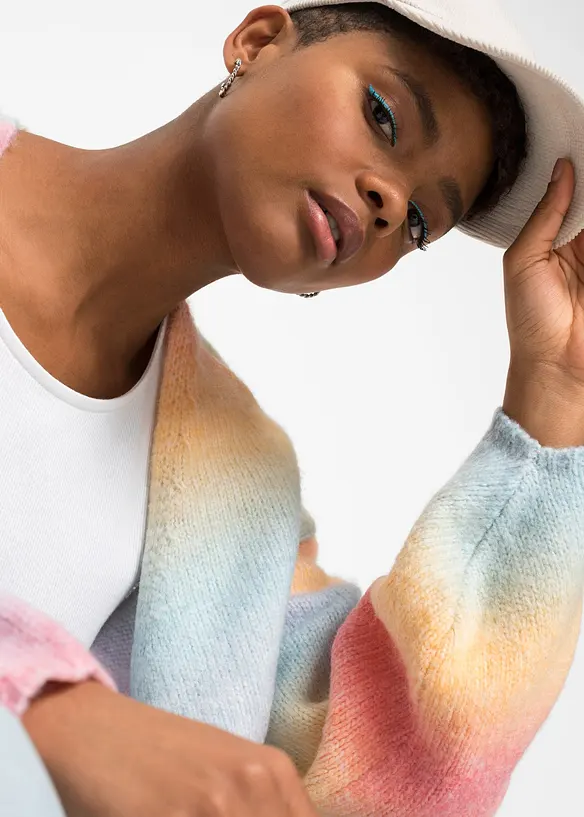 Pleten&yacute; kab&aacute;tek ze silněj&scaron;&iacute; pleteniny, z měkk&eacute; vlněn&eacute; směsi, bonprix