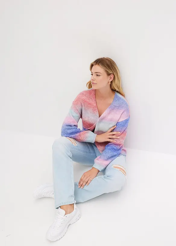 Pleten&yacute; kab&aacute;tek ze silněj&scaron;&iacute; pleteniny, z měkk&eacute; vlněn&eacute; směsi, bonprix