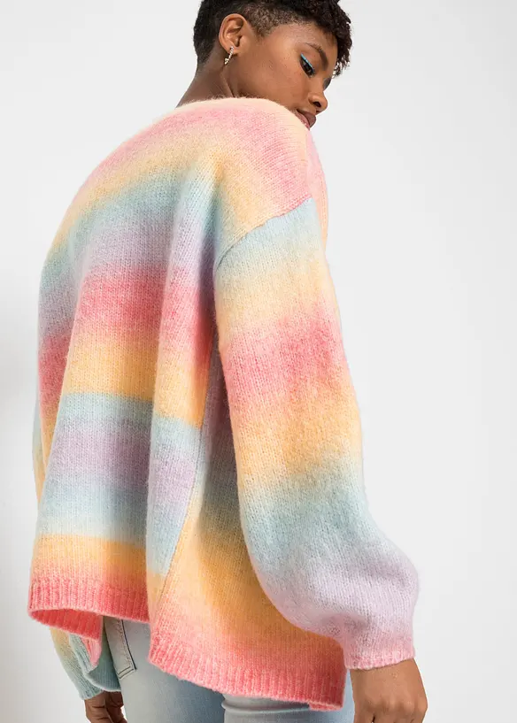 Pleten&yacute; kab&aacute;tek ze silněj&scaron;&iacute; pleteniny, z měkk&eacute; vlněn&eacute; směsi, bonprix