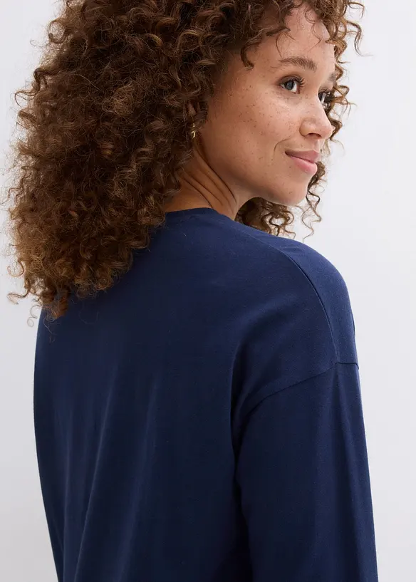 Tričko s halenkovou vsadkou, bonprix