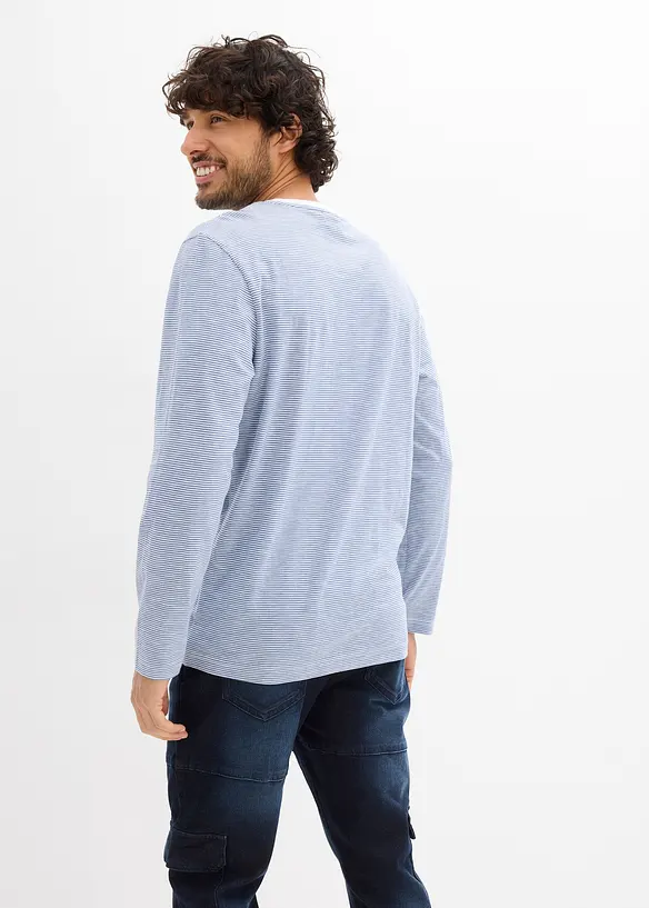 Triko s dlouh&yacute;m ruk&aacute;vem, z čist&eacute; organick&eacute; bavlny, bonprix