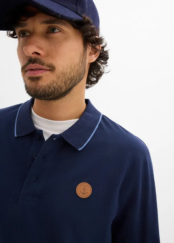 P&oacute;lo tričko s dlouh&yacute;m ruk&aacute;vem, z čist&eacute; organick&eacute; bavlny, bonprix