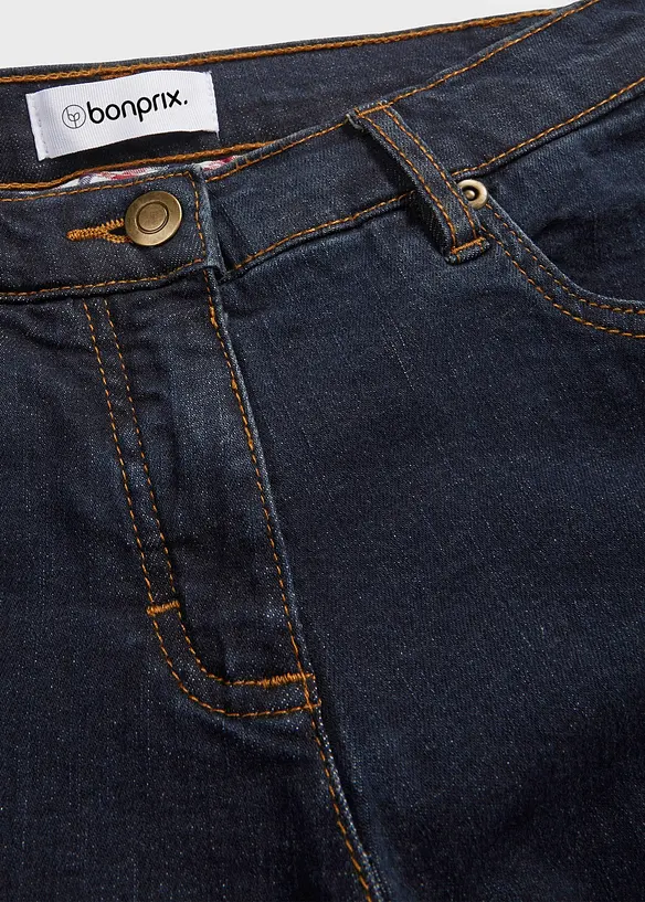 Straight dž&iacute;ny Mid Waist, strečov&eacute;, bonprix