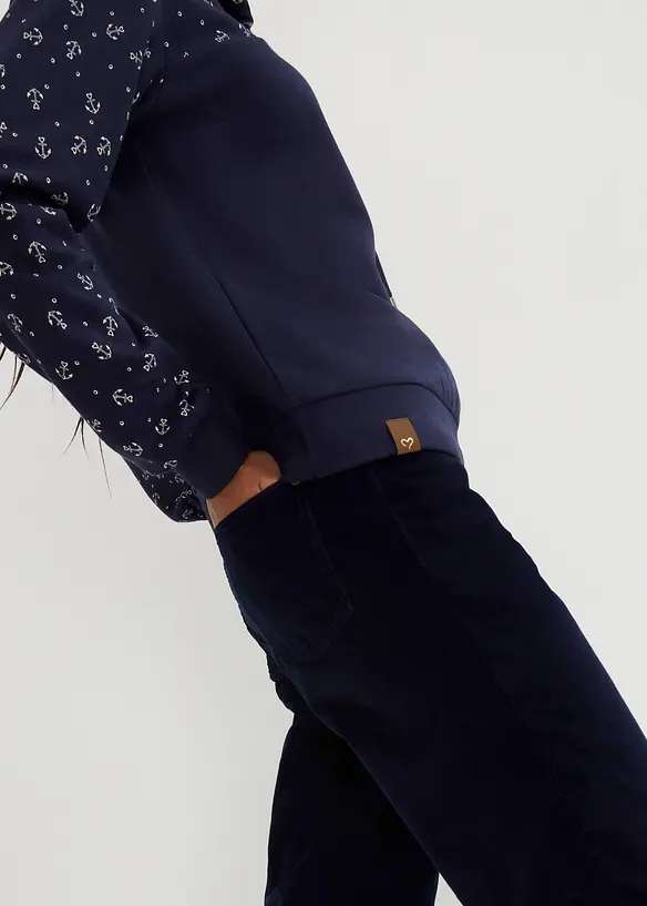 Mikina s kapuc&iacute; a zipem, z čist&eacute; bavlny, bonprix